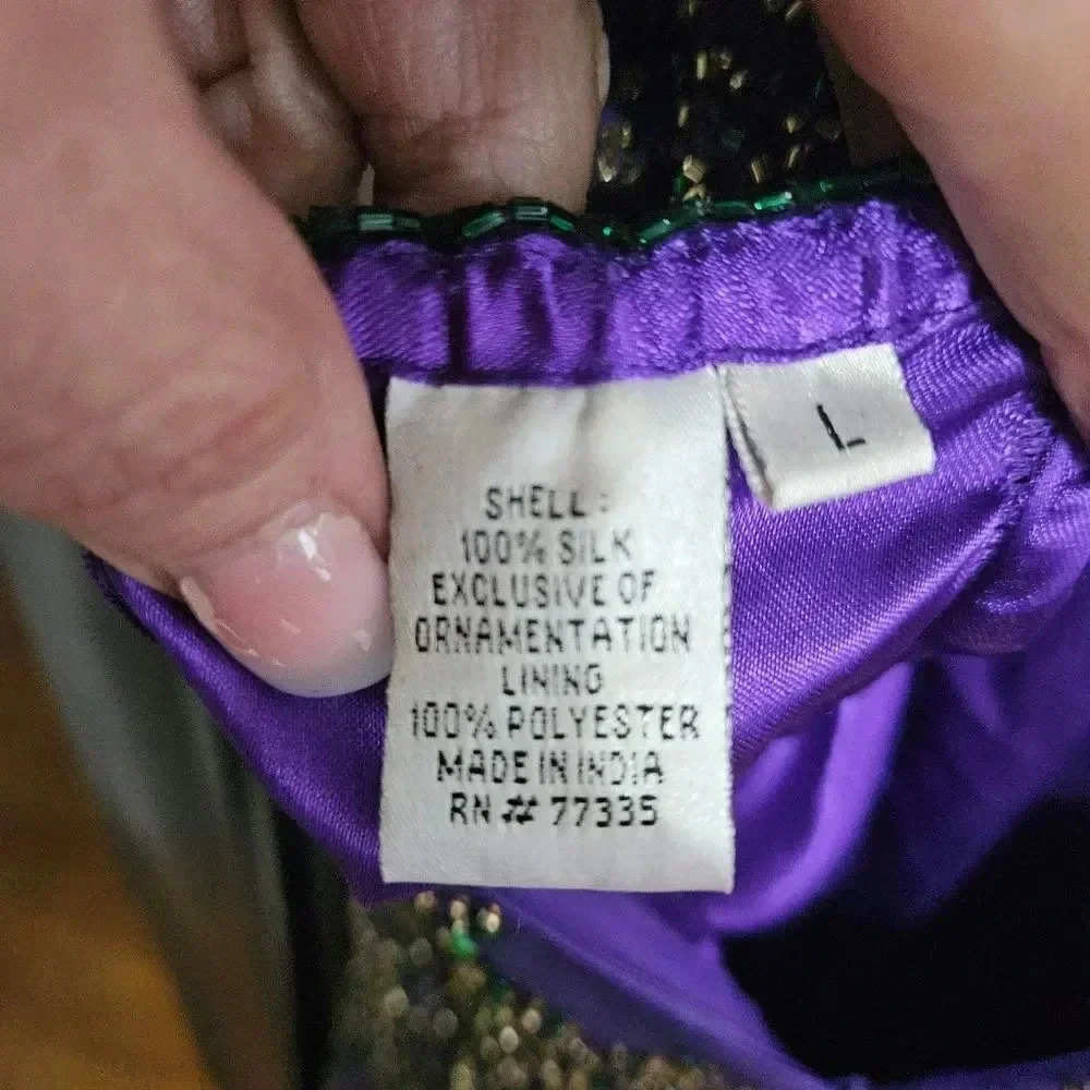 Scala Purple Sequined Backless Gown - image 7